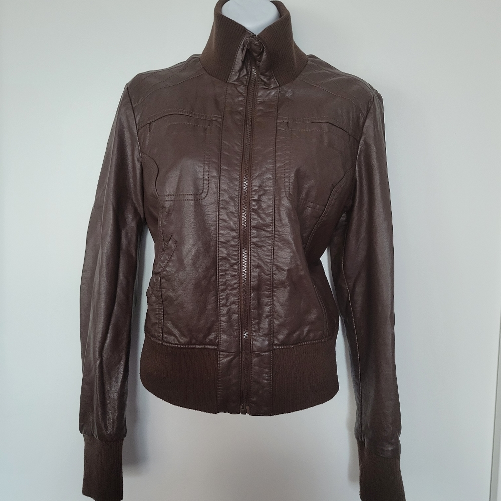 Vegan moto jacket size M